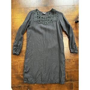 Hartford Gray Linen Boho Minimalist Casual Sun Dress Size 1 XS